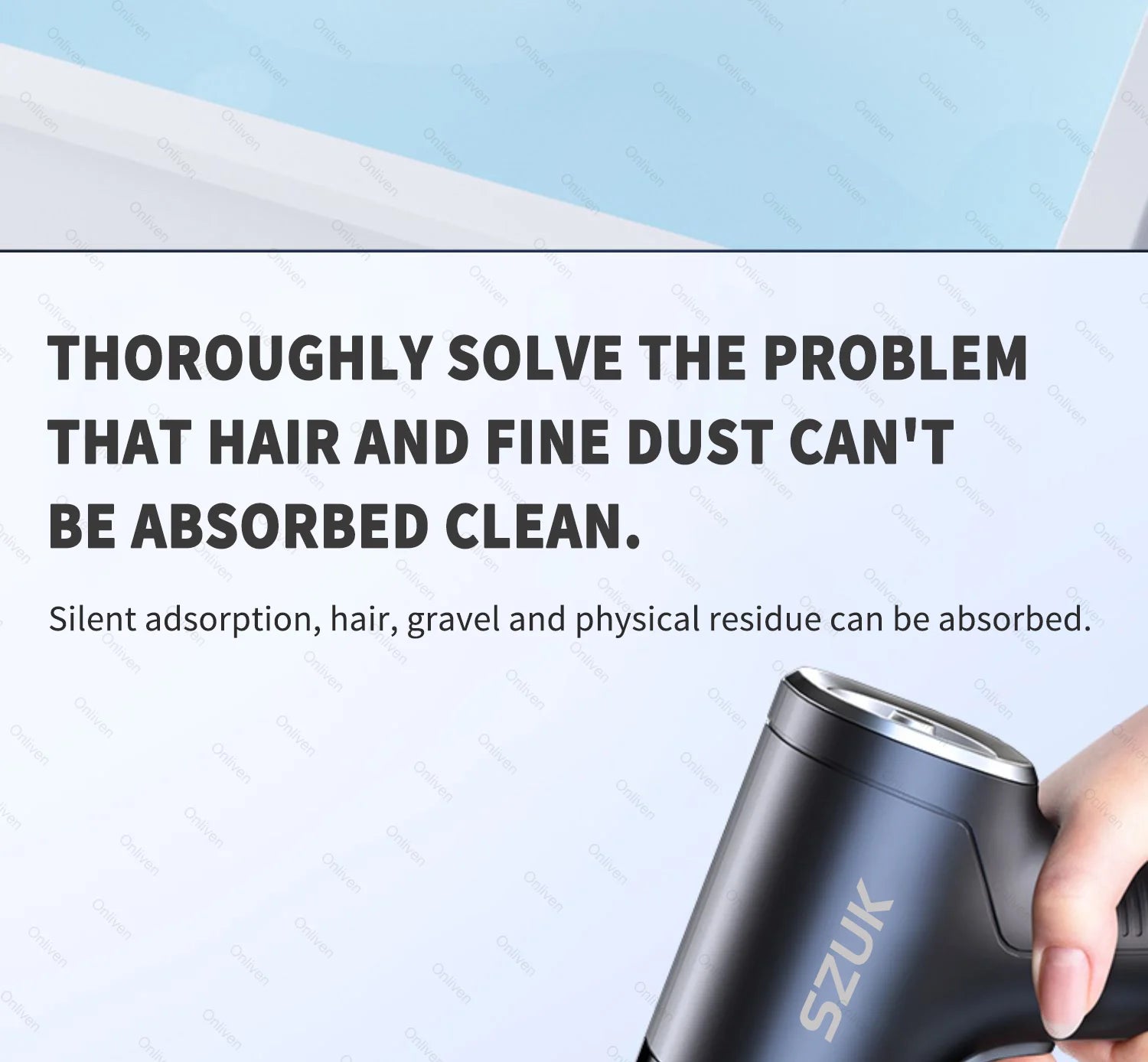 SZUK 17000PA Car Vacuum Clenaer Mini Cordlees Powerful Wirelens Handheid Cleinang Machine Car Cleaner Portoble Vaccum Cleanes