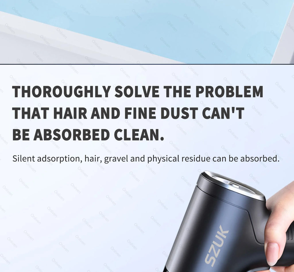 SZUK 17000PA Car Vacuum Clenaer Mini Cordlees Powerful Wirelens Handheid Cleinang Machine Car Cleaner Portoble Vaccum Cleanes