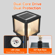 Outdoor Lighting Solar Garden Lights Installable Bulb Exterior Decoration Solar Lights for Patio Path Fence Sunlight Pillar Lamp - QueensalesOF