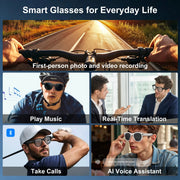 Lenovo HOT1600W Camera AI Smart Glasses HD Video Recording Real-time Translation AI Recognition Wifi Transmission Music Control - QueensalesOF