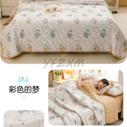 New Florals Spring Summer Blanket for Single Double Soft Skin-friendly Quilt Breathable Comfortable Air Conditioning Comforter - QueensalesOF