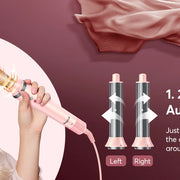 5 in 1 High-Speed Hot Air Styler Frizz-Free Fast Drying No Heat Damage Hair Dryer Curl Volumize Straighten with Travel Bag - QueensalesOF