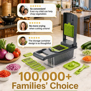 16-in-1 Vegetable Chopper PE+ABS Multi-Blade Kitchen Gadget for Home Cooking & Meal Prep - QueensalesOF