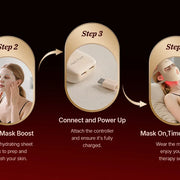 Hello Face M300 4D Light Mask 460/650/850nm Wavelengths Cordless LED Face Mask for Home Use - QueensalesOF