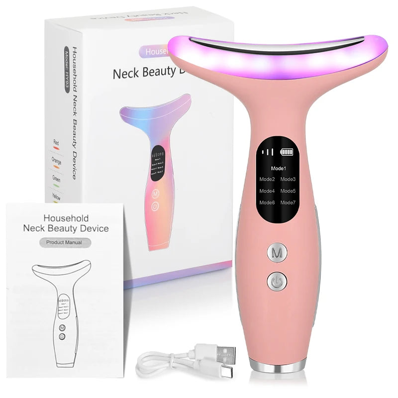 Masajeador Facial y de Cuello 7 Colores — Cuidado de Piel en Casa - QueensalesOF