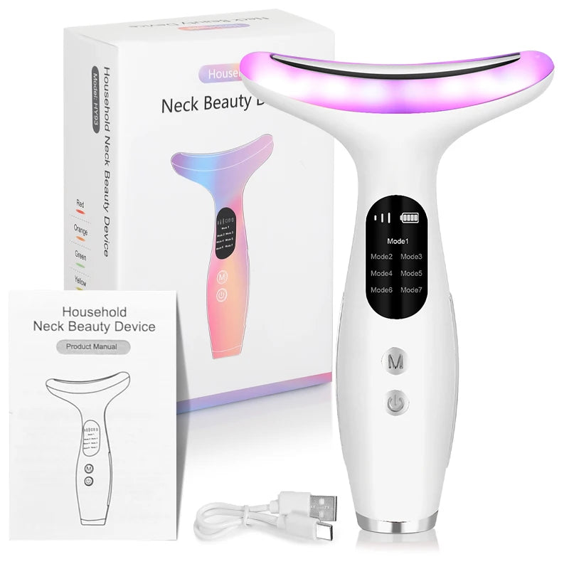 Masajeador Facial y de Cuello 7 Colores — Cuidado de Piel en Casa - QueensalesOF