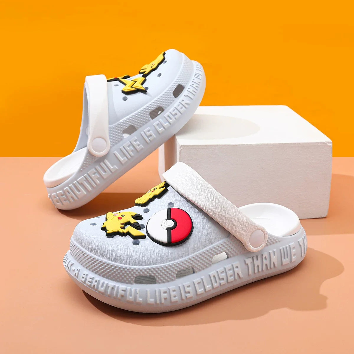 New 2026 Pikachu Clogs Breathable Non Slip Soft Sole Lightweight Summer Outdoor Casual Beach Walking Slippers Sandals
