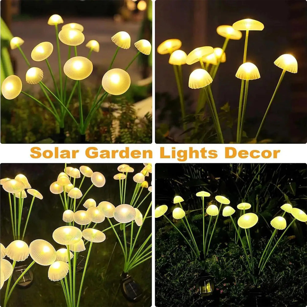 Solar Garden Lights Led Jellyfish Sway For Decoration Yard Outdoor Waterproof Ip65 Outdoor Waterproof Light Light Mushroom Shape - QueensalesOF