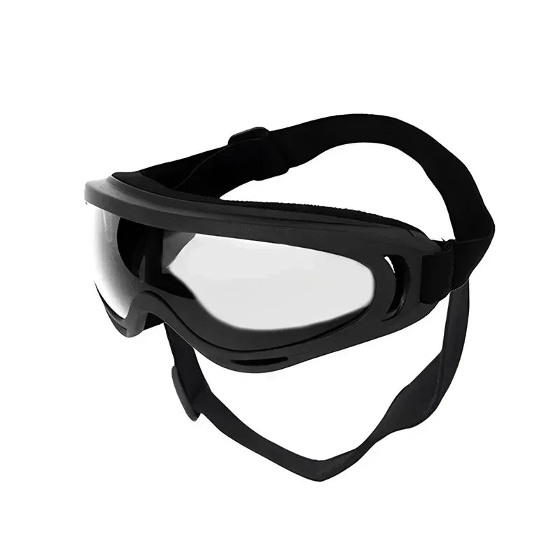 Pet Goggles Adjustable Anti UV Glare Windproof Sunglasses for Dogs Outdoor Hiking Running Beach All Breeds Eye Protection Black - QueensalesOF