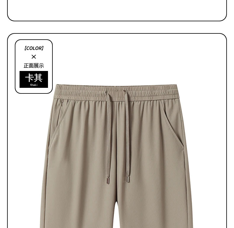 Big Size 9XL Men's Ice Silk Shorts Knee Length Bermuda Male Plus Large Quick Dry Sport Cool Elastic Summer Light Golf Sweatshort