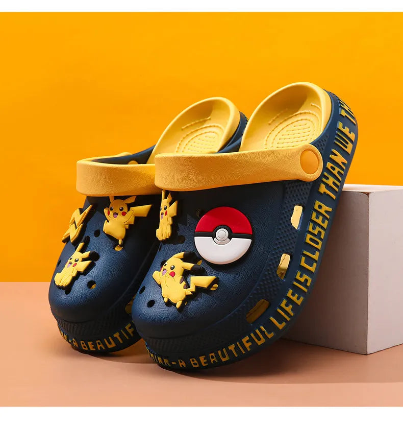 New 2026 Pikachu Clogs Breathable Non Slip Soft Sole Lightweight Summer Outdoor Casual Beach Walking Slippers Sandals