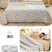 New Florals Spring Summer Blanket for Single Double Soft Skin-friendly Quilt Breathable Comfortable Air Conditioning Comforter - QueensalesOF
