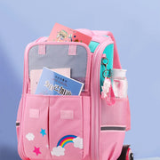 Children Trolley backpack wheels Student High capacity School bags Rolling Backpack kids Trolley bag school backpack wheeled bag - QueensalesOF