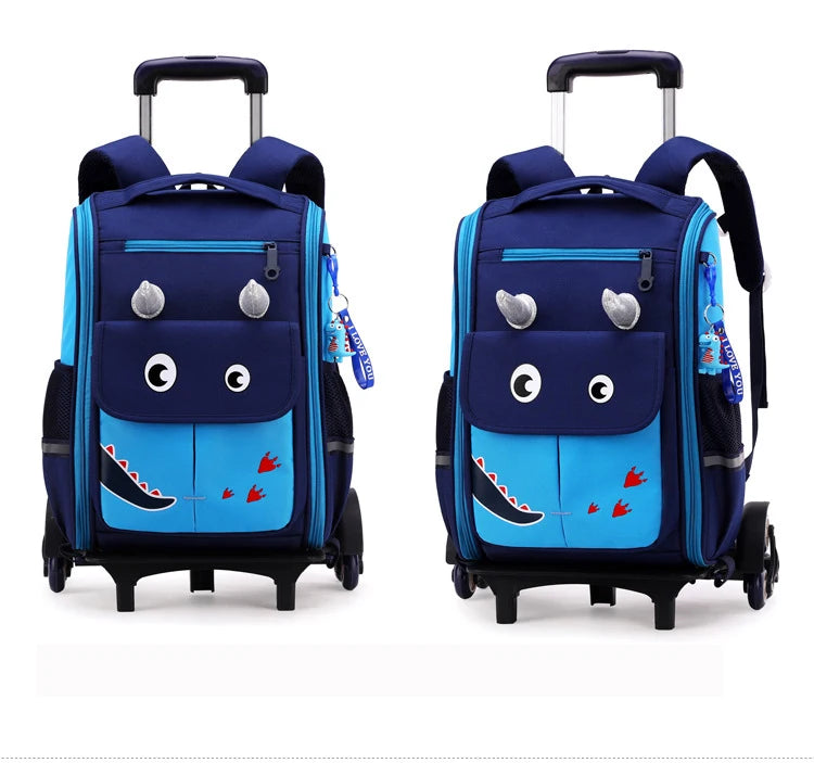 Children Trolley backpack wheels Student High capacity School bags Rolling Backpack kids Trolley bag school backpack wheeled bag