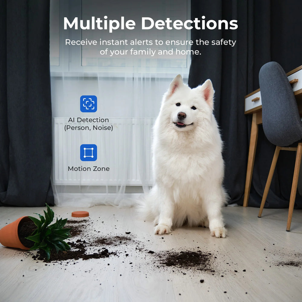 IMILAB C21 WiFi Camera 2.5K Baby Monitor Indoor IP Camera with PTZ Night Vision 2-Way Audio Human Tracking AI Detection - QueensalesOF