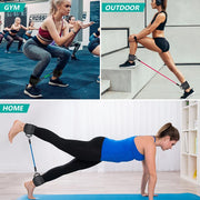 6 Pcs Color Ankle Bands Set, Elastic Resistance Bands for Leg Glute Exercise, Fitness Training & Rehab - QueensalesOF