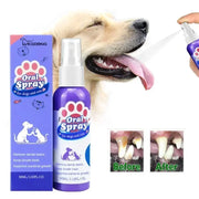 Pet Teeth Cleaning Spray Oral Care Remove Tooth Stains Keep Fresh Breath for Cats and Dogs Whitening Remove bad breath - QueensalesOF
