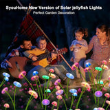 Solar Garden Lights Led Jellyfish Sway For Decoration Yard Outdoor Waterproof Ip65 Outdoor Waterproof Light Light Mushroom Shape - QueensalesOF