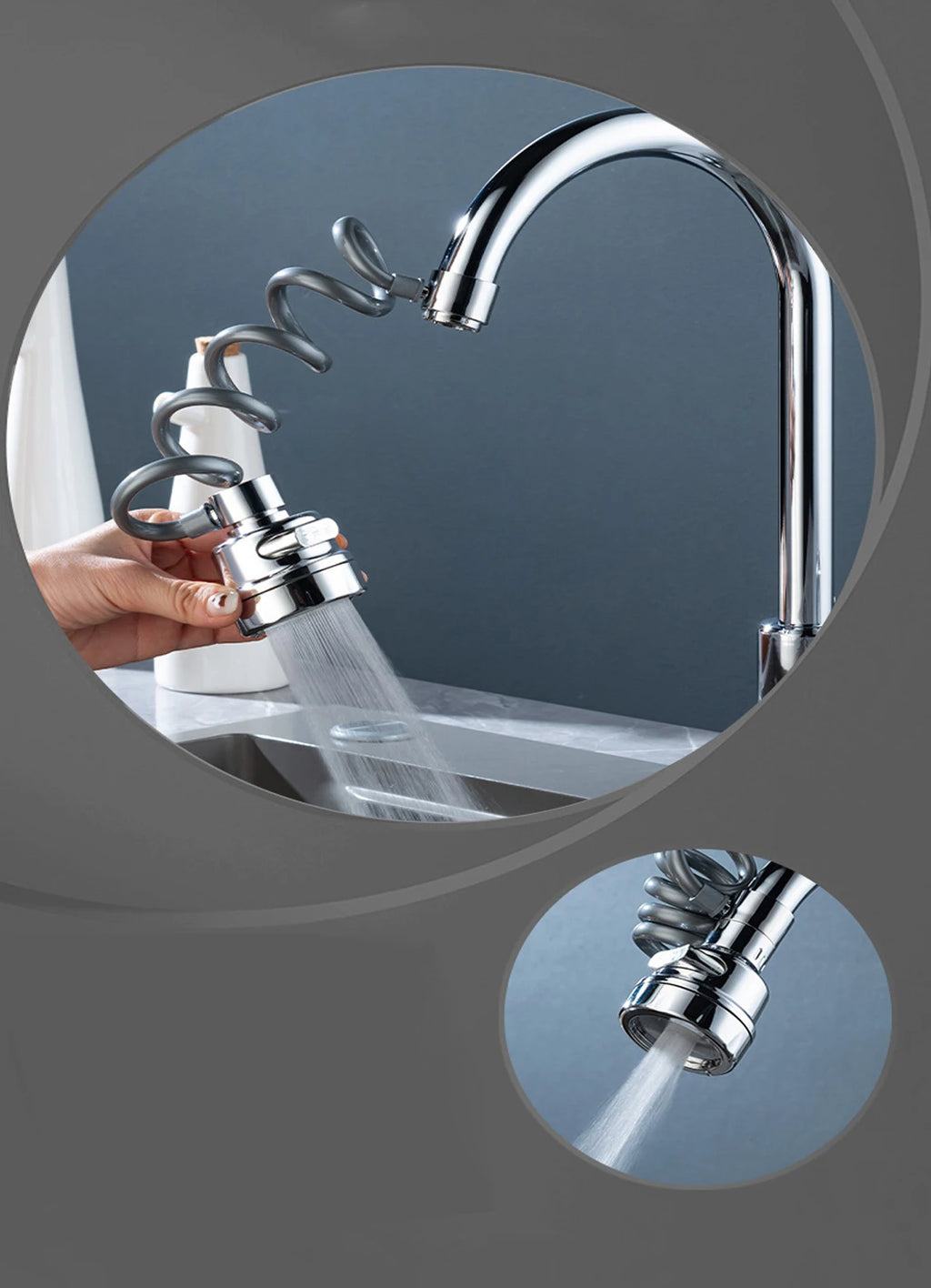 New 3 Modes Sink Faucet 360 Degree Rotation Filter Extension Tube Shower Water Saving Tap Universal Kitchen Gadgets Accessories