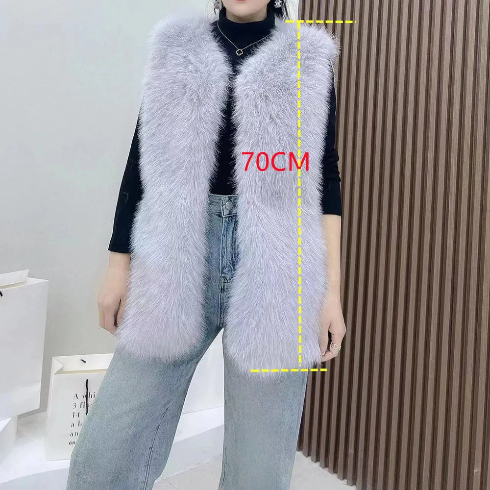 2023 New Fur Vest Women High Quality Fashion Vest