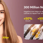 5 in 1 High-Speed Hot Air Styler Frizz-Free Fast Drying No Heat Damage Hair Dryer Curl Volumize Straighten with Travel Bag - QueensalesOF