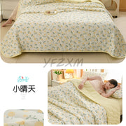 New Florals Spring Summer Blanket for Single Double Soft Skin-friendly Quilt Breathable Comfortable Air Conditioning Comforter - QueensalesOF