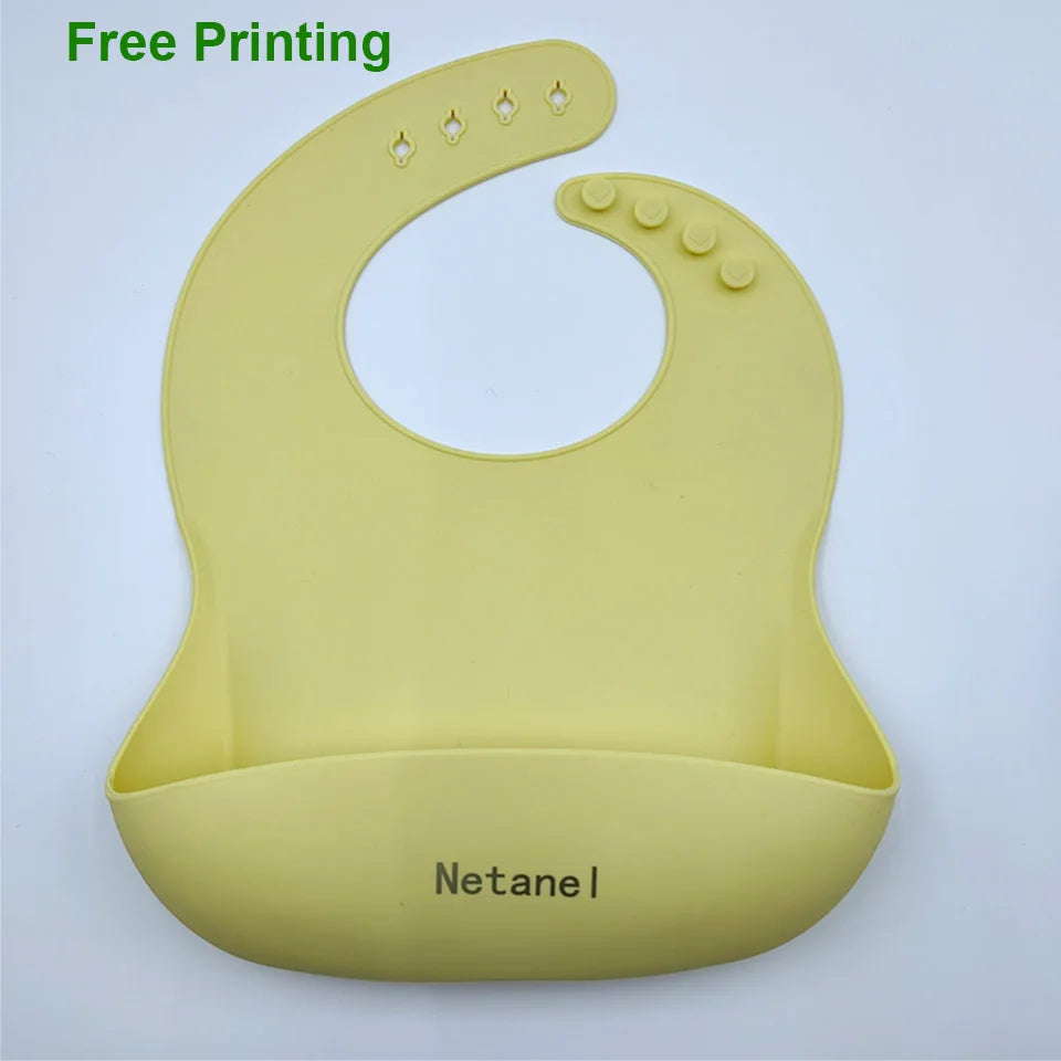 8Pcs Feeding Set For Baby Personalized Name Silicone Tableware Sucker Bowl Plate For Kids Feeding Cup With Straw Dinner Plate