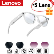 Lenovo HOT1600W Camera AI Smart Glasses HD Video Recording Real-time Translation AI Recognition Wifi Transmission Music Control - QueensalesOF
