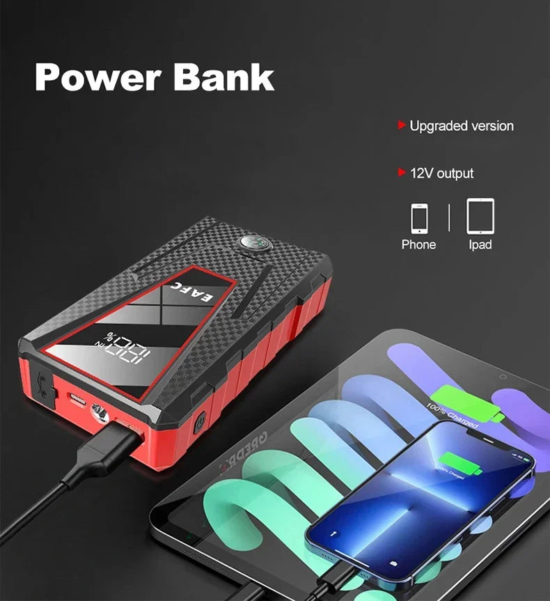 2000A/1200A Car Jump Starter Portable Power Bank 600A Car Battery Emergency Booster for Petrol Diesel 12V Car Starting Device