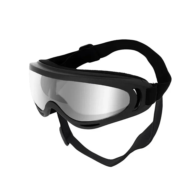 Pet Goggles Adjustable Anti UV Glare Windproof Sunglasses for Dogs Outdoor Hiking Running Beach All Breeds Eye Protection Black - QueensalesOF