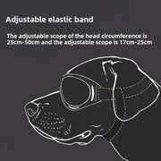 Pet Goggles Adjustable Anti UV Glare Windproof Sunglasses for Dogs Outdoor Hiking Running Beach All Breeds Eye Protection Black - QueensalesOF
