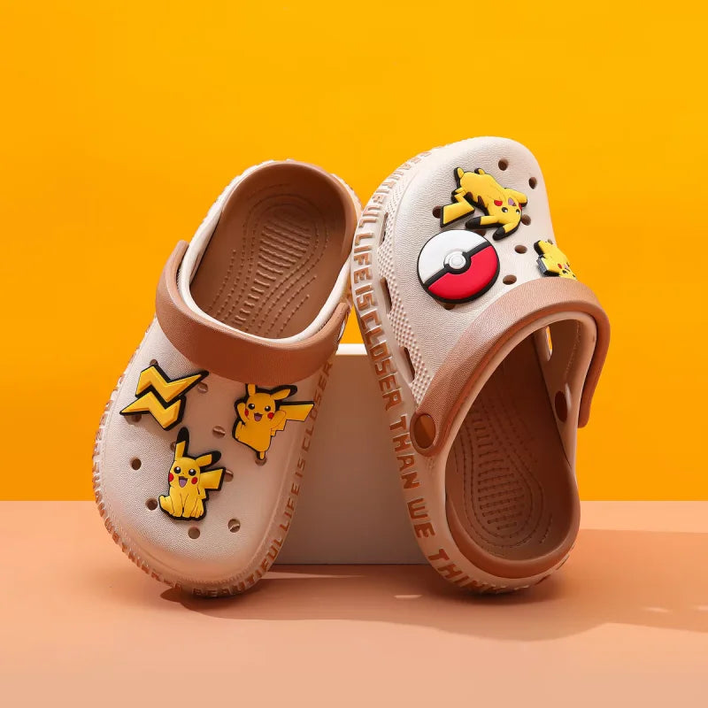 New 2026 Pikachu Clogs Breathable Non Slip Soft Sole Lightweight Summer Outdoor Casual Beach Walking Slippers Sandals