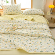 New Florals Spring Summer Blanket for Single Double Soft Skin-friendly Quilt Breathable Comfortable Air Conditioning Comforter - QueensalesOF