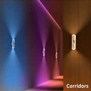 LED Cabinet Lights Motion Sensor Ambient Light Magnetic RGB Rechargeable Wall Sunset Lamp Hallway Stairs Kitchen Night Light - QueensalesOF