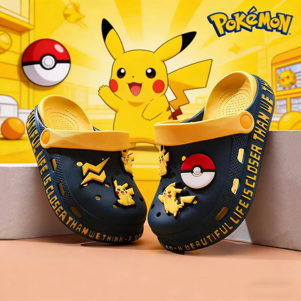 New 2026 Pikachu Clogs Breathable Non Slip Soft Sole Lightweight Summer Outdoor Casual Beach Walking Slippers Sandals - QueensalesOF