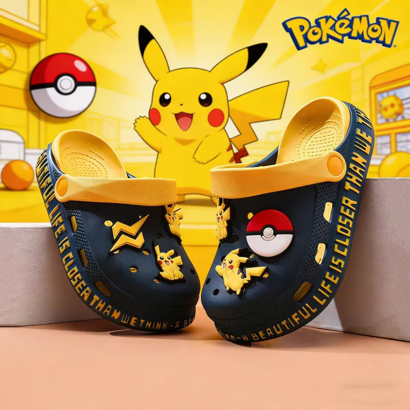New 2026 Pikachu Clogs Breathable Non Slip Soft Sole Lightweight Summer Outdoor Casual Beach Walking Slippers Sandals
