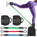 6 Pcs Color Ankle Bands Set, Elastic Resistance Bands for Leg Glute Exercise, Fitness Training & Rehab - QueensalesOF