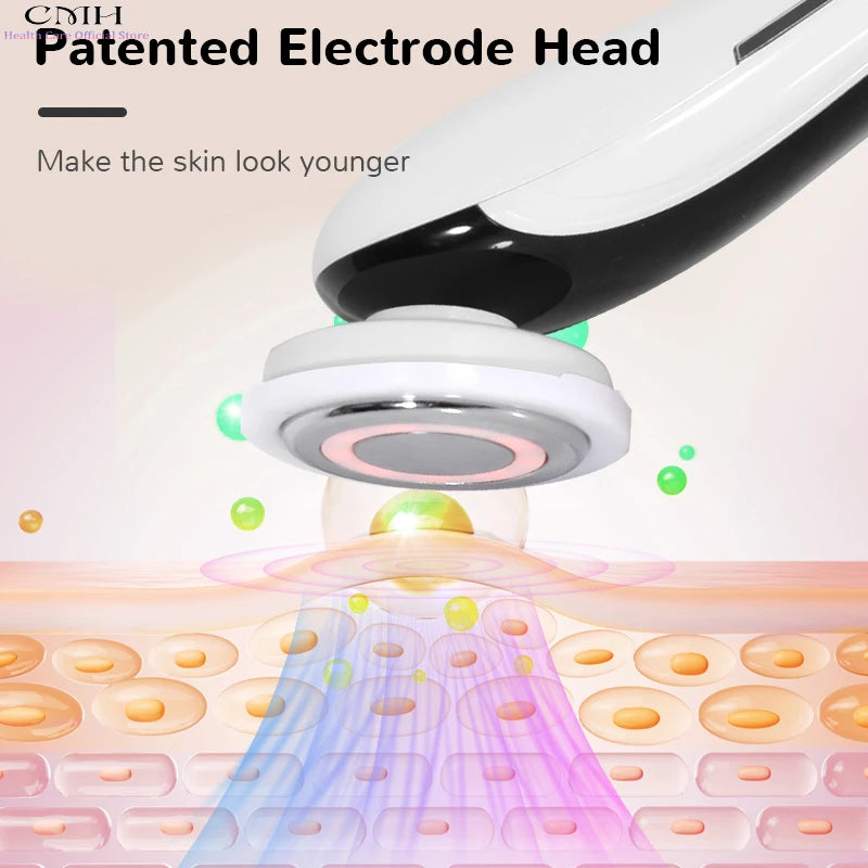 7 in 1 Facial Massager LED Light Therapy Skin Care Device Import Export Blackhead Remover Patented Electrode Head for Deep Clean