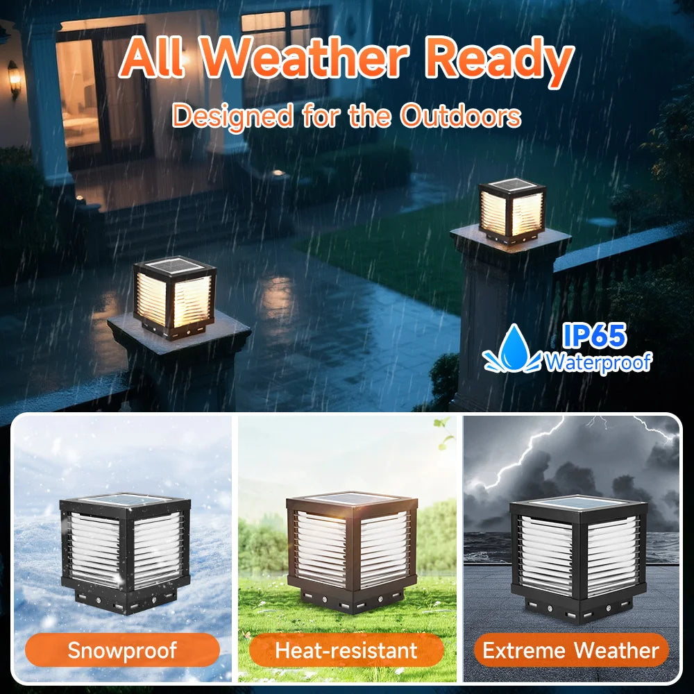 Outdoor Lighting Solar Garden Lights Installable Bulb Exterior Decoration Solar Lights for Patio Path Fence Sunlight Pillar Lamp - QueensalesOF