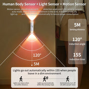 LED Cabinet Lights Motion Sensor Ambient Light Magnetic RGB Rechargeable Wall Sunset Lamp Hallway Stairs Kitchen Night Light - QueensalesOF