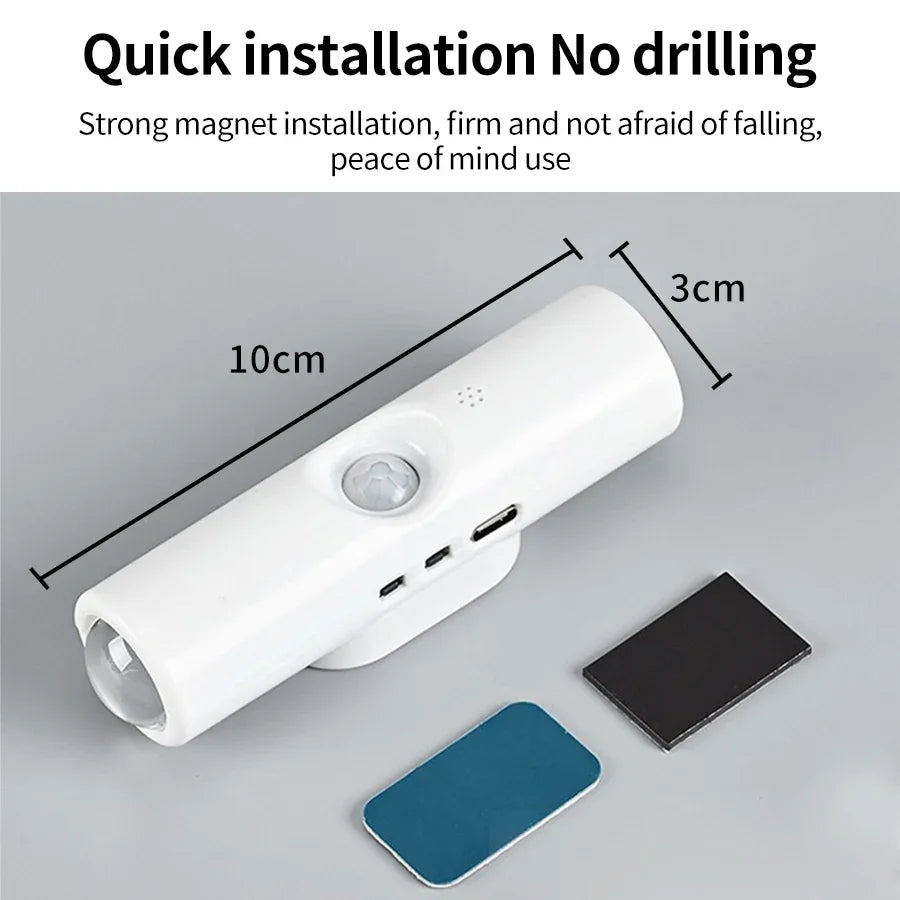 LED Cabinet Lights Motion Sensor Ambient Light Magnetic RGB Rechargeable Wall Sunset Lamp Hallway Stairs Kitchen Night Light - QueensalesOF