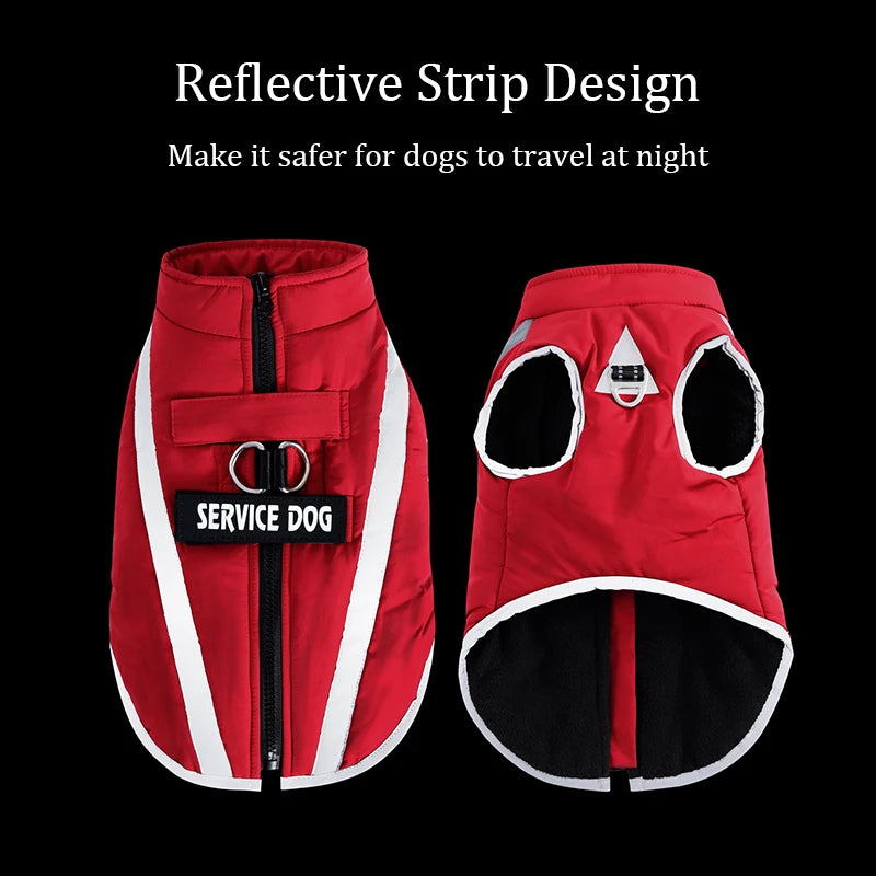 Warm Fleece Dog clothes Personalized Waterproof Winter Clothes for Small Medium Large Dogs Pet Clothing Jackets Dog Accessories - QueensalesOF