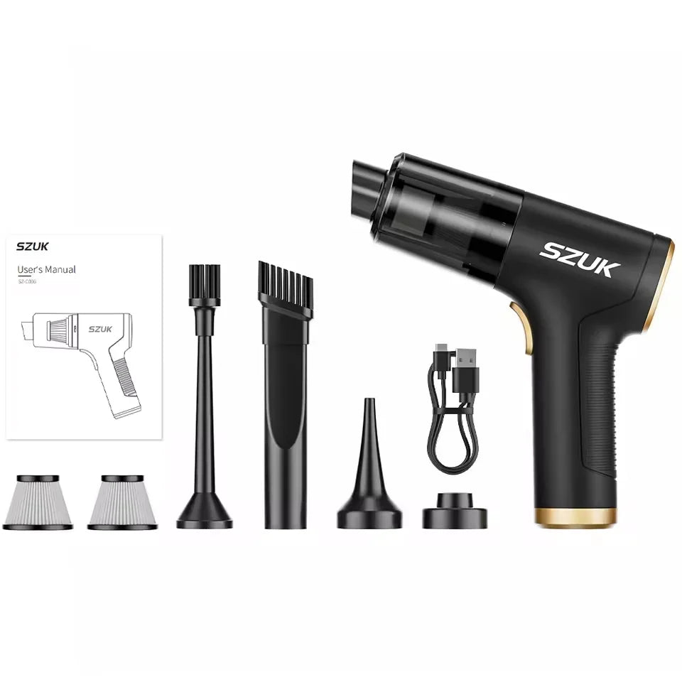 SZUK 17000PA Car Vacuum Clenaer Mini Cordlees Powerful Wirelens Handheid Cleinang Machine Car Cleaner Portoble Vaccum Cleanes