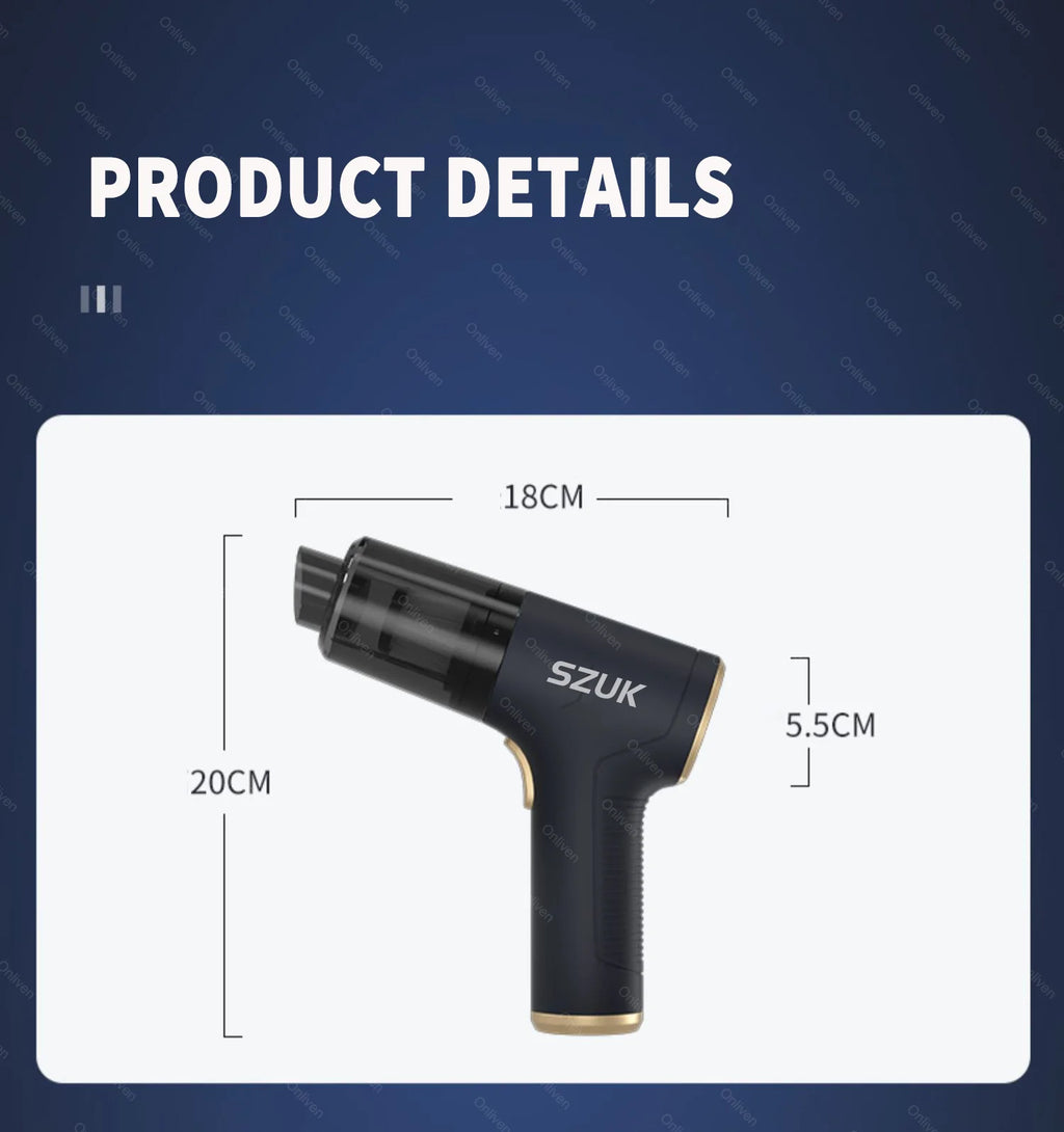 SZUK 17000PA Car Vacuum Clenaer Mini Cordlees Powerful Wirelens Handheid Cleinang Machine Car Cleaner Portoble Vaccum Cleanes