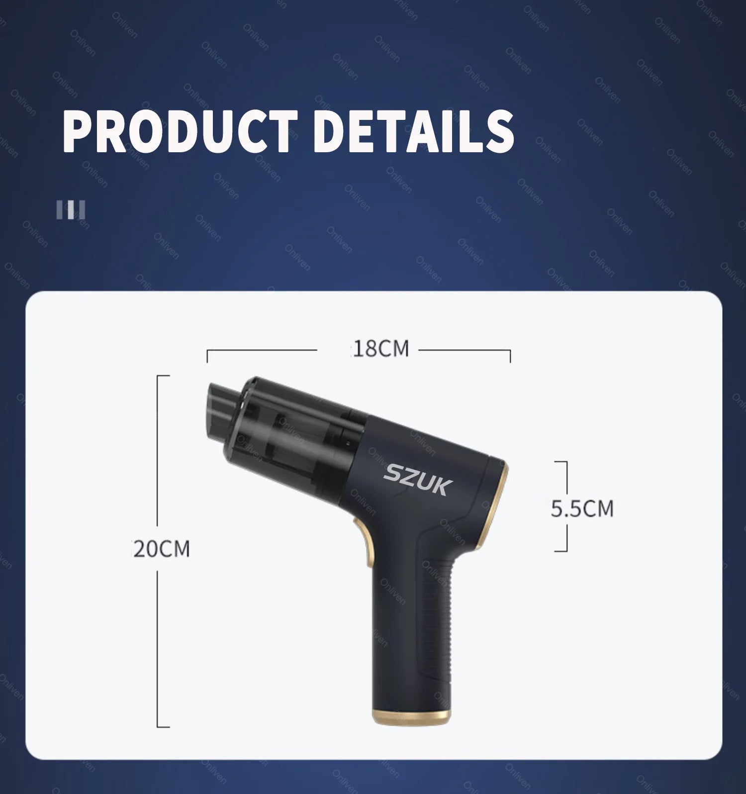 SZUK 17000PA Car Vacuum Clenaer Mini Cordlees Powerful Wirelens Handheid Cleinang Machine Car Cleaner Portoble Vaccum Cleanes