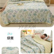 New Florals Spring Summer Blanket for Single Double Soft Skin-friendly Quilt Breathable Comfortable Air Conditioning Comforter - QueensalesOF