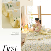 New Florals Spring Summer Blanket for Single Double Soft Skin-friendly Quilt Breathable Comfortable Air Conditioning Comforter - QueensalesOF