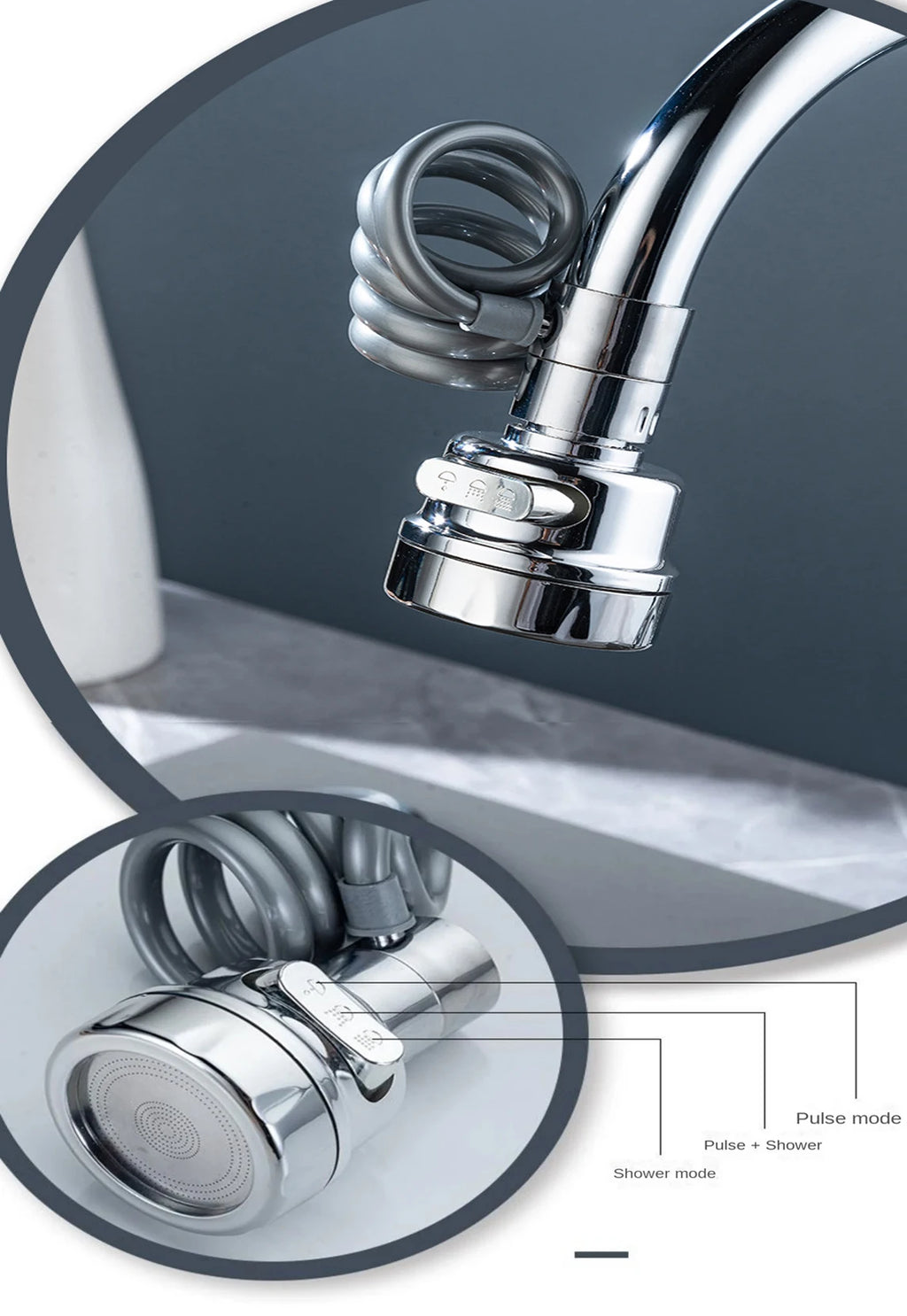 New 3 Modes Sink Faucet 360 Degree Rotation Filter Extension Tube Shower Water Saving Tap Universal Kitchen Gadgets Accessories