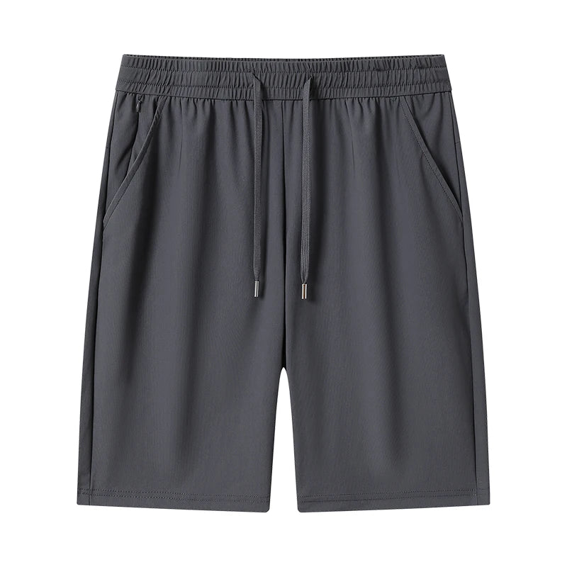 Big Size 9XL Men's Ice Silk Shorts Knee Length Bermuda Male Plus Large Quick Dry Sport Cool Elastic Summer Light Golf Sweatshort