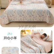 New Florals Spring Summer Blanket for Single Double Soft Skin-friendly Quilt Breathable Comfortable Air Conditioning Comforter - QueensalesOF